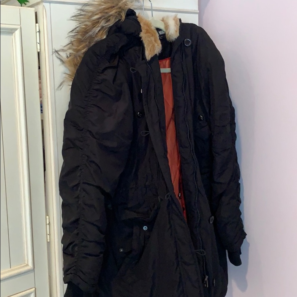 Black puffer jacket